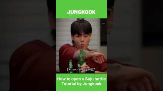 Jungkook's Soju Bottle Opening Hack #bts #jungkook #shorts