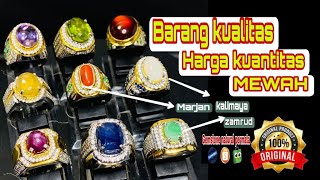 Jaminan natural batu 100% .. !! Asli permata mewah harga rendah ring perak.