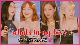 blackpink play "what's in my box?" on pink venom live stream [ENG SUB]