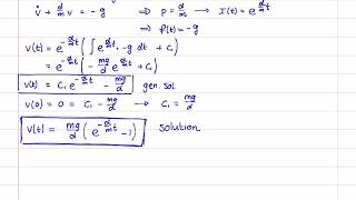 Mechanical Vibrations 21 - First order inhomogeneous ODEs (Integrating Factor)