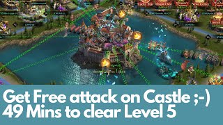 King of Avalon - Get free attack on Season 1/dominion Castle. We clear Level 5 castle in 49 mins