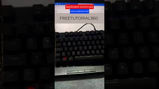 word underline keyboard shortcuts tricks #computer #windows #keyborad #trendingricks