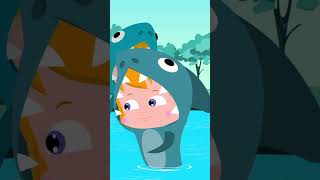 Five Hungry Sharks #shorts #babyshark #hungry #sharks #fivelittleshow #kidssong #toddlers