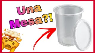 MESA DE BOTES DE PLASTICO