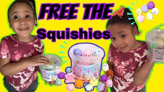 Free The Squishes | Play Pretend Time With Me | Toy Squishes Need Help | Open Toys With Me Squishy