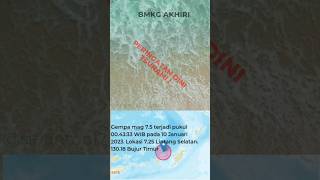 WASPADA! PERINGATAN DINI TSUNAMI DIAKHIRI BMKG!#shorts #gempa #tsunami