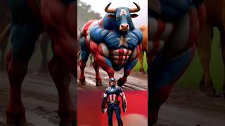 SUPERHEROS LEGENDARY BULL - ALL CHARACTERS (MARVEL AND DC)IN 2024-#spiderman #captainamerica#shorts