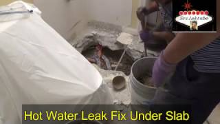 Hot water leak Under slab 1/29/2017