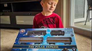 Lionel THE POLAR EXPRESS Model Train UNBOXING with Levi | BIRTHDAY SURPRISE!!