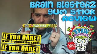 Brain Blasterz Mega Sour Gum Stick Apple Flavour Review | Supermadhouse83