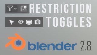 ⏳Blender 2.8 Tutorial in 60 seconds | Hide and Seek (Restriction Toggles)