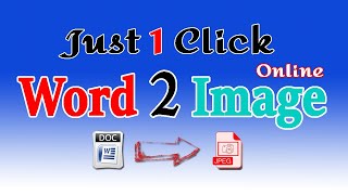 How to Convert MS Word To Image || Online || Bangla Tutorial