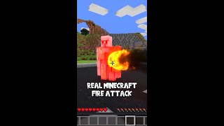 Real Minecraft FIRE Attack!