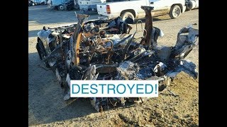 FIRE! Destroyed 2015 Tesla Model S!