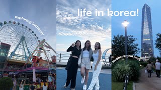 korea vlog 🇰🇷 celebrating friends’ milestones, exploring incheon, wolmido, songdo central park