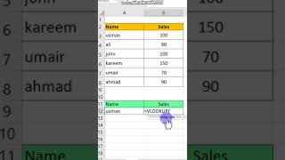 how to apply VLOOKUP formula in excel | top excel formulas #excelformula #excel #shorts