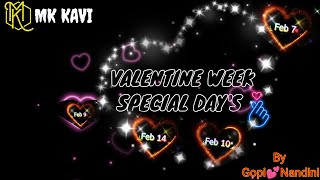 Valentine's week Special days