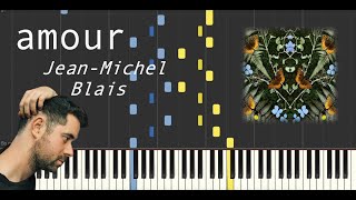 amour (piano) - Jean-Michel Blais (Synthesia Tutorial | Official Sheet)