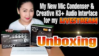 UNBOXING SHURE SM27 | CREATIVE K3+ AUDIO INTERFACE