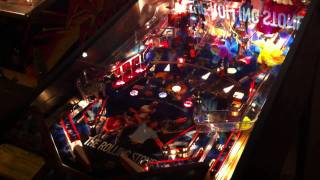 Rolling Stones pinball being played