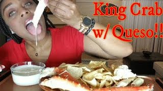 King Crabs w/ Moe's Queso Sauce Mukbang!!