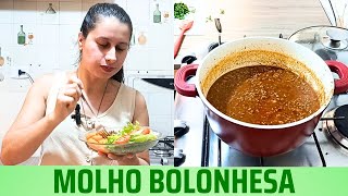 COMO FAZER MOLHO BOLONHESA | receita com carne moída | COMIDA SIMPLES E SAUDÁVEL  Daiane Salustriano