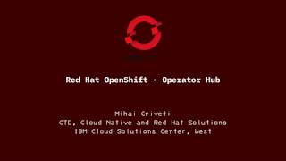 Red Hat OpenShift - OperatorHub