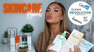 SKINCARE HAUL | CERAVE, ELEMIS, THE ORDINARY, NIP+FAB, MAKEUP REVOLUTION | TIKTOK/VIRAL TRENDS