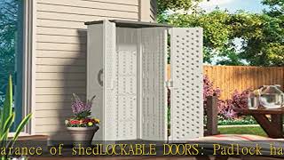 Suncast Vertical Tool Shed - Outdoor Storage Shed for Backyards and Patios - 20 Cubic Feet Capacity