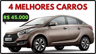 4 MELHORES SEDANS COMPACTOS POR 45 MIL - COMPARAMOS A POTÊNCIA DO MOTOR, SEGURO, MANUTENÇÃO, CONSUMO