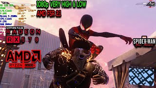 Marvel's Spider-Man: Miles Morales | RX 570 4GB + Ryzen 5 2600x | 1080p Very High & Low Settings