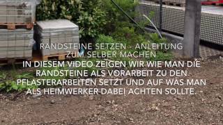 Randsteine setzen - Anleitung zum selber machen - DIY