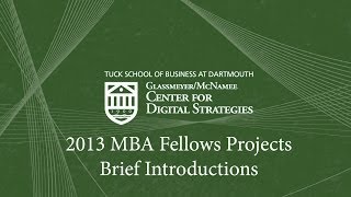 CDS MBA Fellows Project Presentations 2013