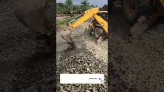 JCB 4DX Backhoe dumping rocks ||#2021