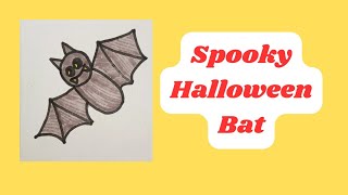 How to draw Spooky Halloween Bat/ Holloween drawing #viral #trending #satisfying