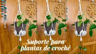 Suporte para plantas de crochê