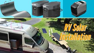 RV Roof Solar Panel Installation of BougeRV 200W CIGS + EcoFlow Delta 2 Max + EcoFlow Wave 2 - Pt 1