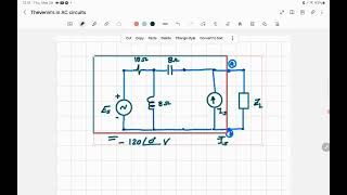 Thevenin's Theorem  in AC Circuits