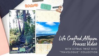 Interactive Z-Fold Travel Page - Life Crafted Album Process [w/ Citrus Twists Travelogue Collection]