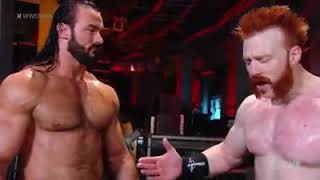 Shemus approaches Drew Mcintyre and complains about his team mates on the raw team