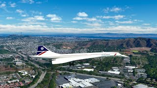 BAC Concorde, British Airways, arrival in San Francisco, California 🇺🇸 MSFS 2020