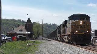 GEVO and SD70MACe lead a coal train at Coraopolis, PA