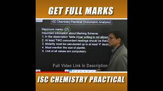 Get full marks in Chemistry practical | ISC Chemistry practical | Chemistry Pandit