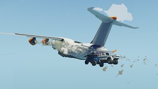 [Stormworks] Skunkworks multiplayer plane filled with cars taking off!