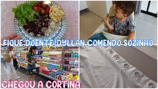 FINALMENTE A CORTINA NOVA CHEGOU, FIZ ALMOÇO, FIQUE DOENTE| DYLLAN COMENDO SOZINHO| Amanda Maria