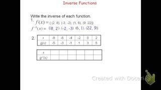 Inverse Functions