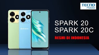 TECNO SPARK 20 & TECNO SPARK 20C INDONESIA FULL REVIEW HARGA DAN SPESIFIKASI