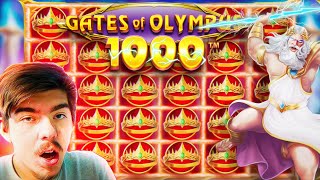 INSANE 100X MULTI DROP ON A BIG GATES OF OLYMPUS 1000 BONUS BUY!!