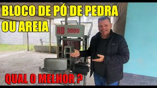 BLOCO DE PÓ DE PEDRA OU AREIA