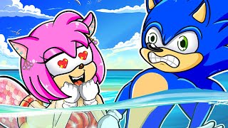 Mermaid Amy Love Story - Prince Sonic Appears - Sonic Cartoon 2D